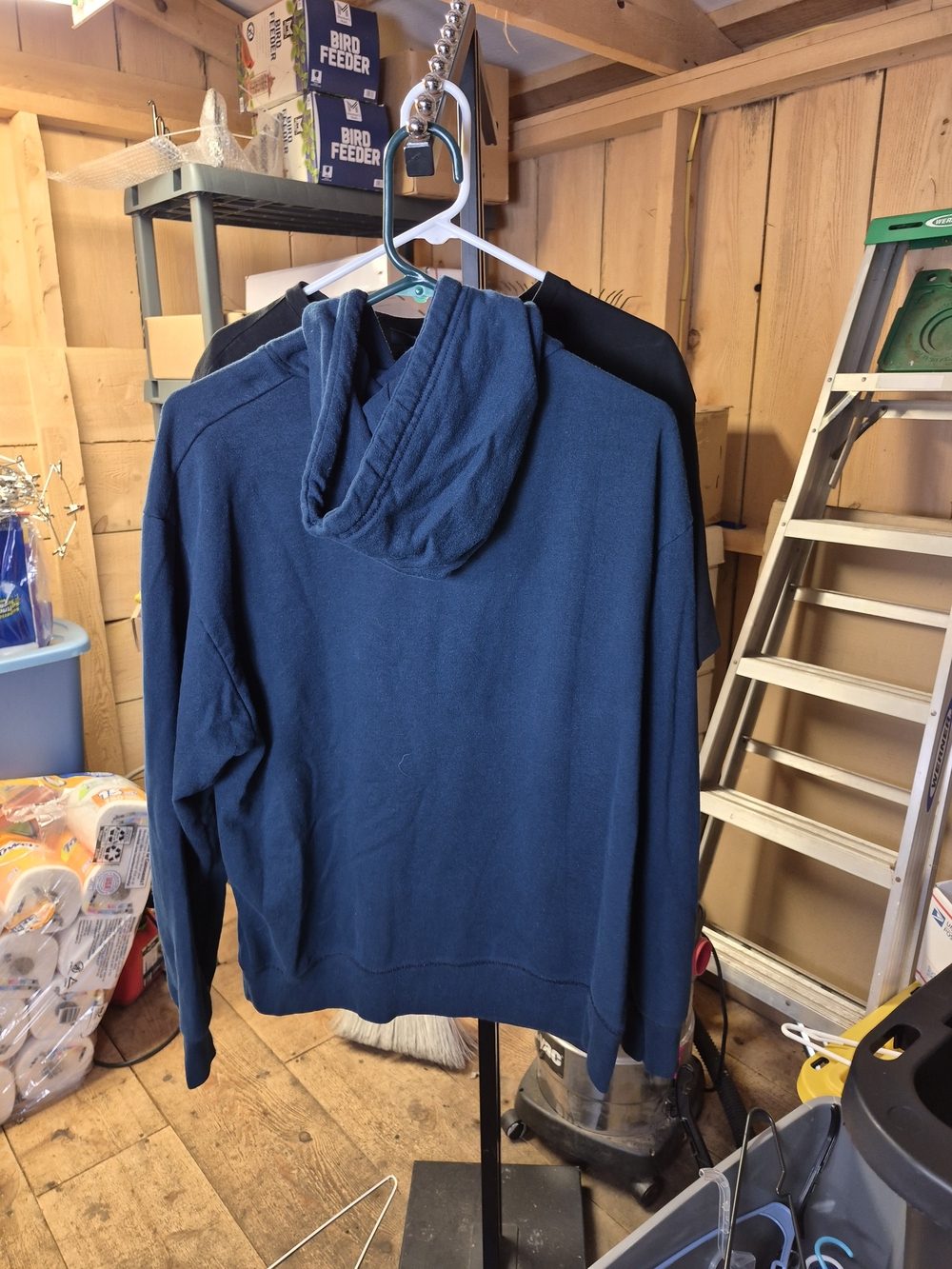 Caribbean Navy Hooded Sweatshirt with Red Script Bin 41 - Picture 2 of 3